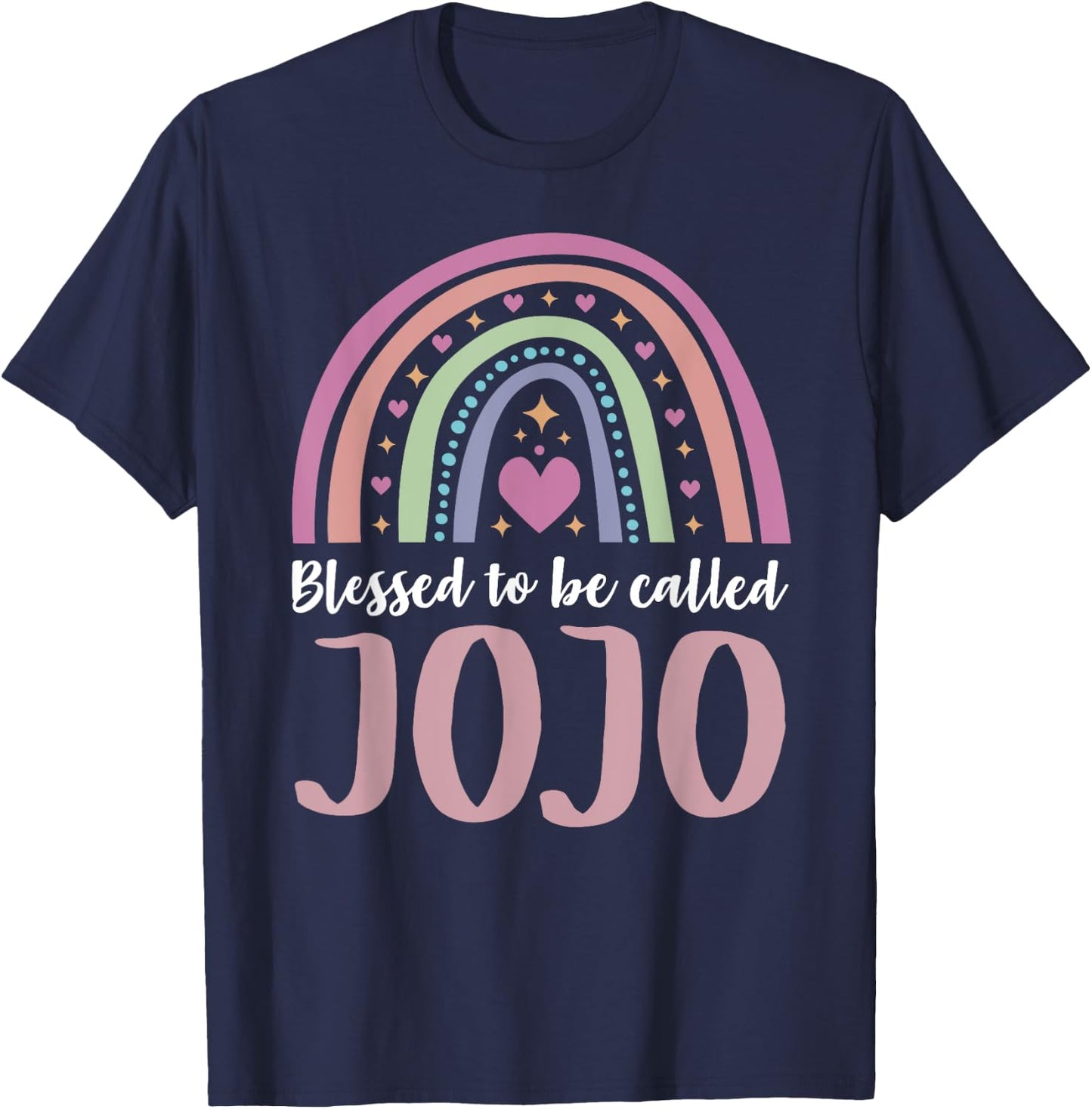 Jojo Shirt for Grandma Women Mothers Day Blessed Jojo T-Shirt - T-Shirt | Navy