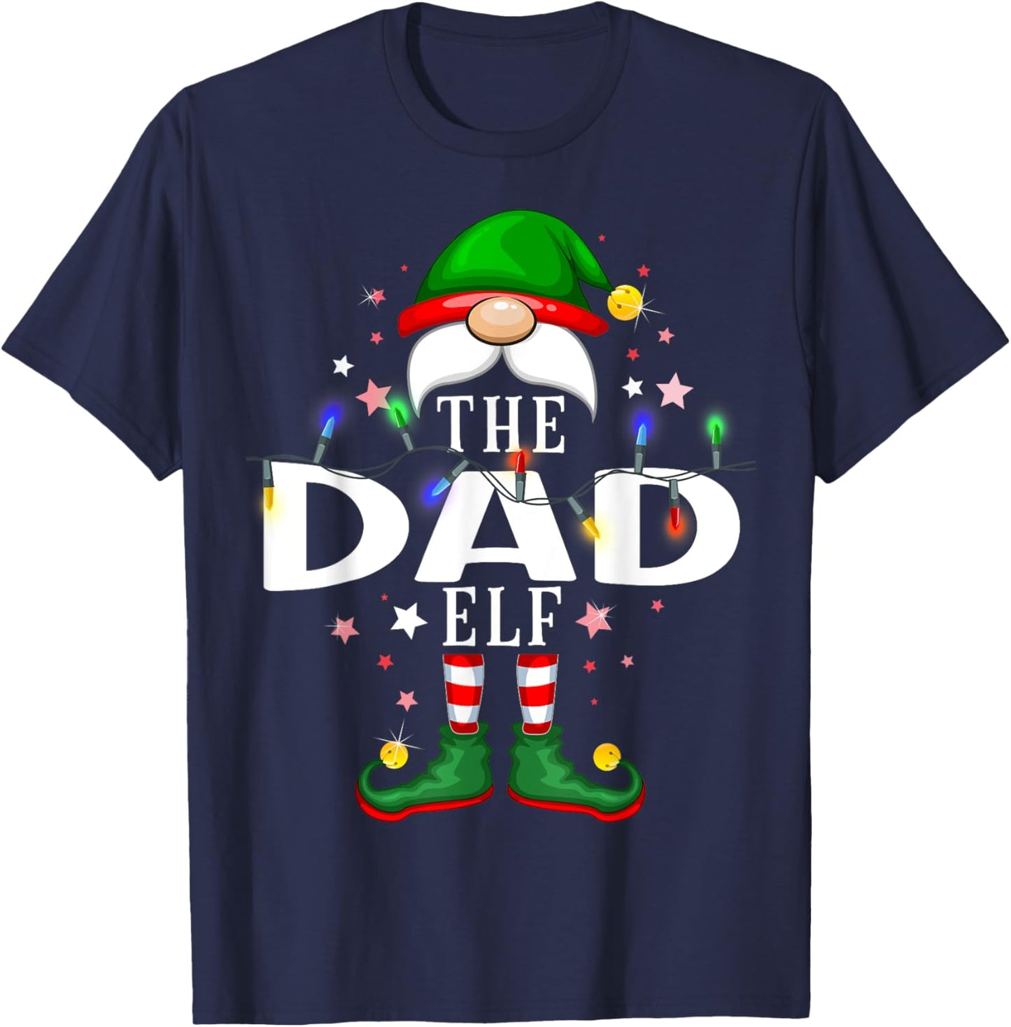 The Dad Elf Christmas Family Pajama Party T-Shirt - T-Shirt | Navy