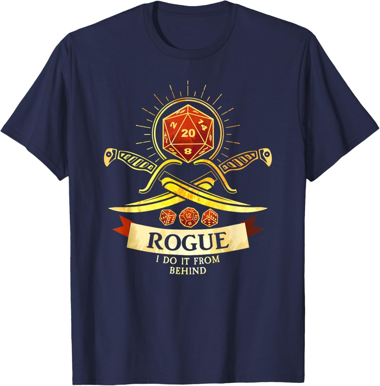 Rogue Fantasy Gamer RPG Class T-Shirt - T-Shirt | Navy