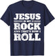Christian Drumming - Jesus Rock & Roll - Christian Drummer T-Shirt - T-Shirt | Navy