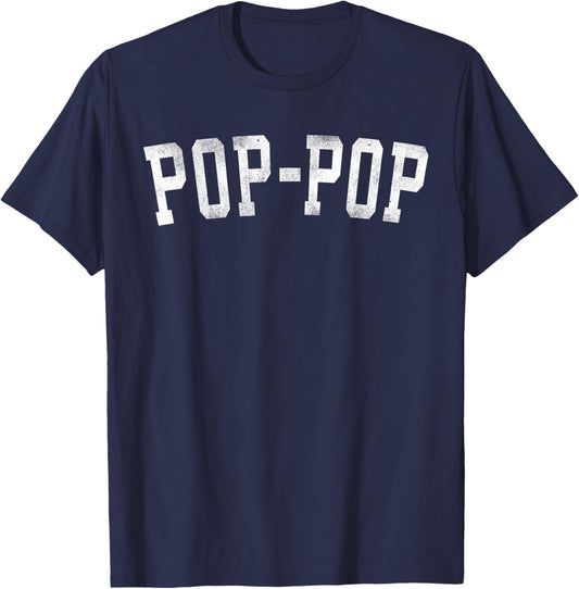 Pop-Pop - Classic Bold Font Father's Day PopPop T-Shirt - T-Shirt | Navy