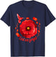 Veterans Day Lest We Forget Red Poppy Flower USA Memorial T-Shirt - T-Shirt | Navy