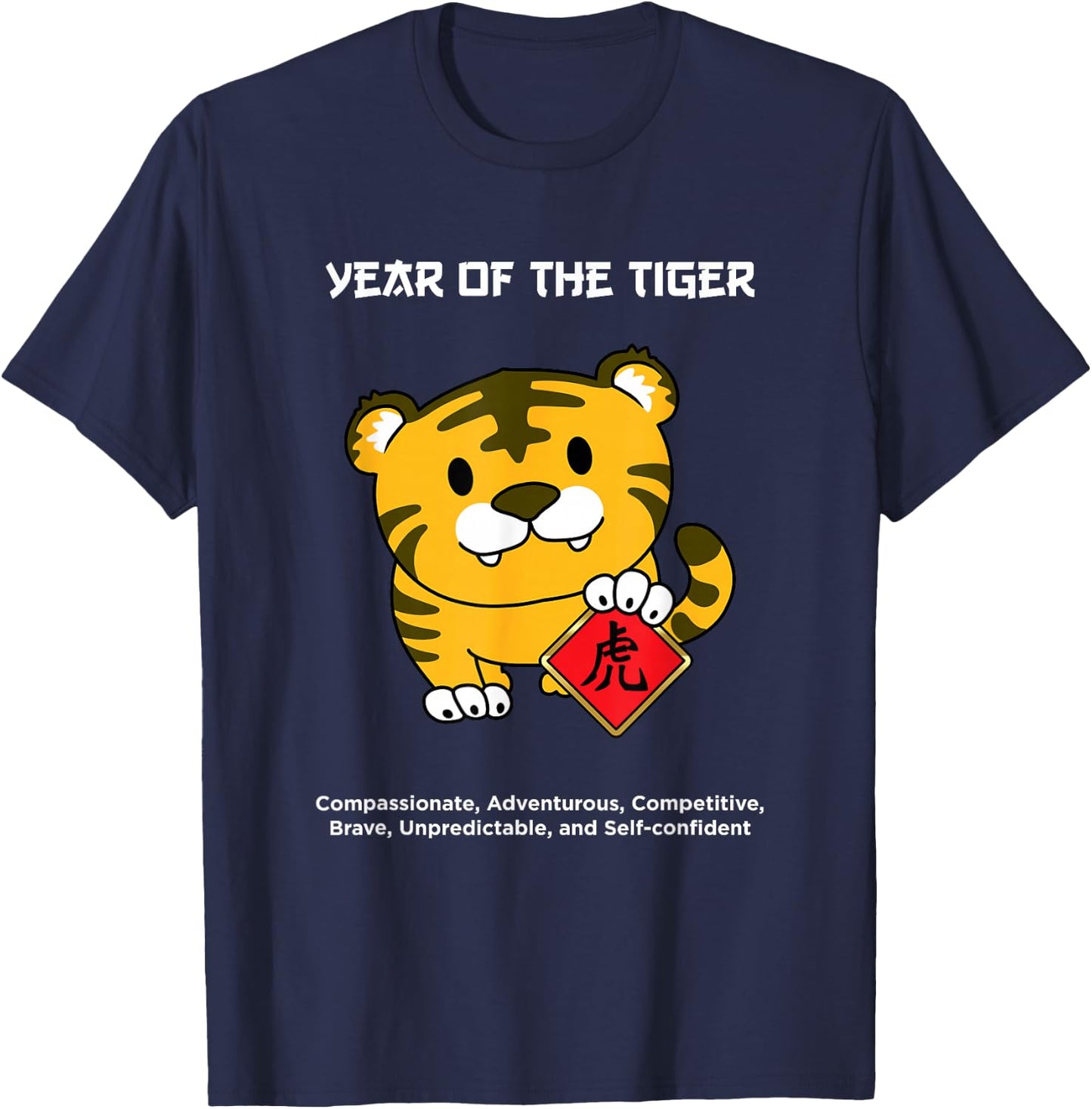 Year of The Tiger Chinese Zodiac Lunar New Year 2022 T-Shirt - T-Shirt | Navy