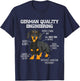Funny Dachshund Shirts - German Engineering Dachshund Lover Wiener Dog Pet Breeder Adults Black Short Sleeve T-Shirt - T-Shirt | Navy