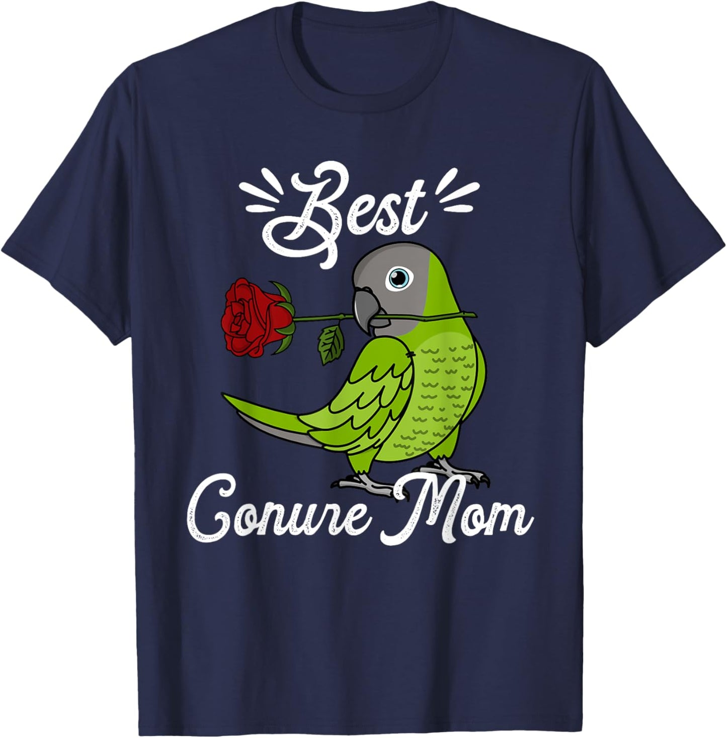 Best Parrot Mom I Dusky-headed Conure T-Shirt - T-Shirt | Navy