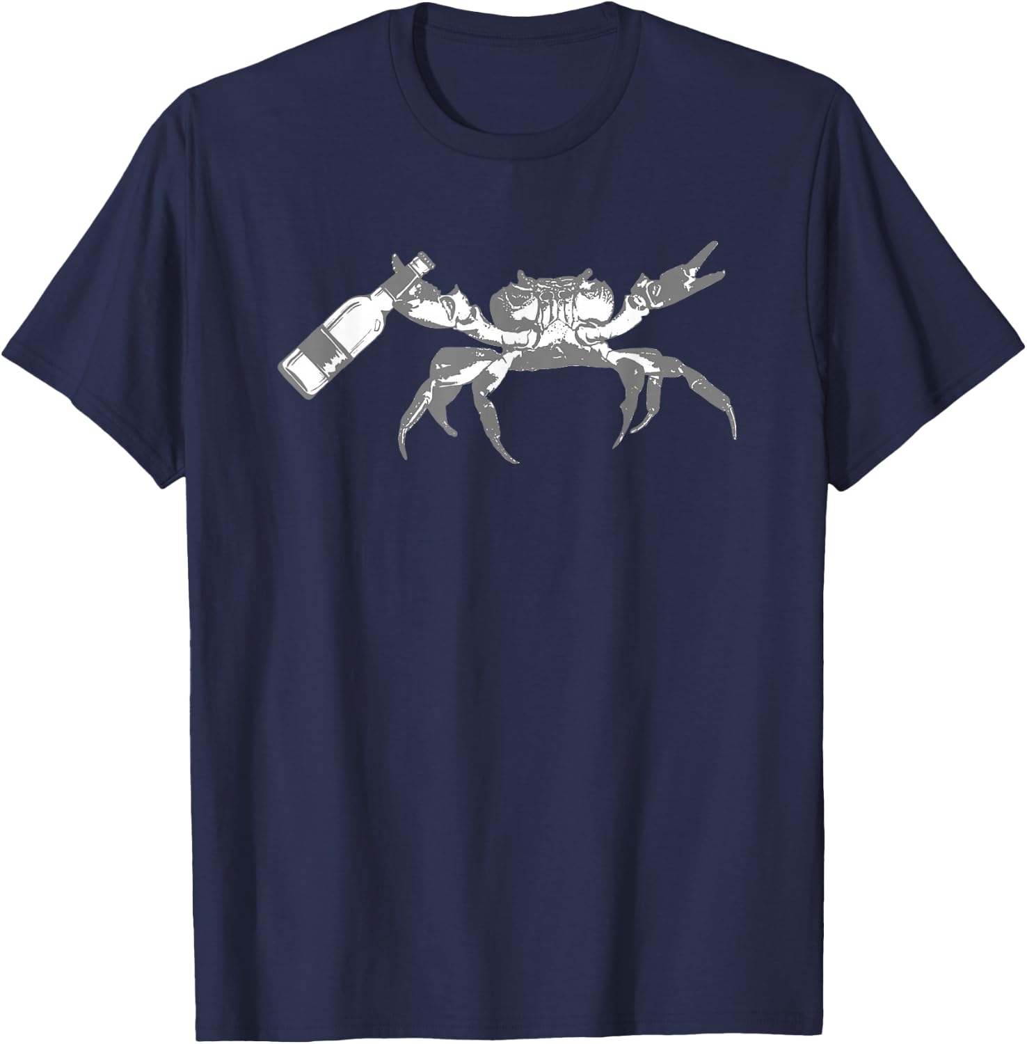 Crab Drinking Beer T-Shirt - T-Shirt | Navy
