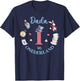 Dada In Onderland 1st Birthday Girl Family Tea Party T-Shirt - T-Shirt | Navy