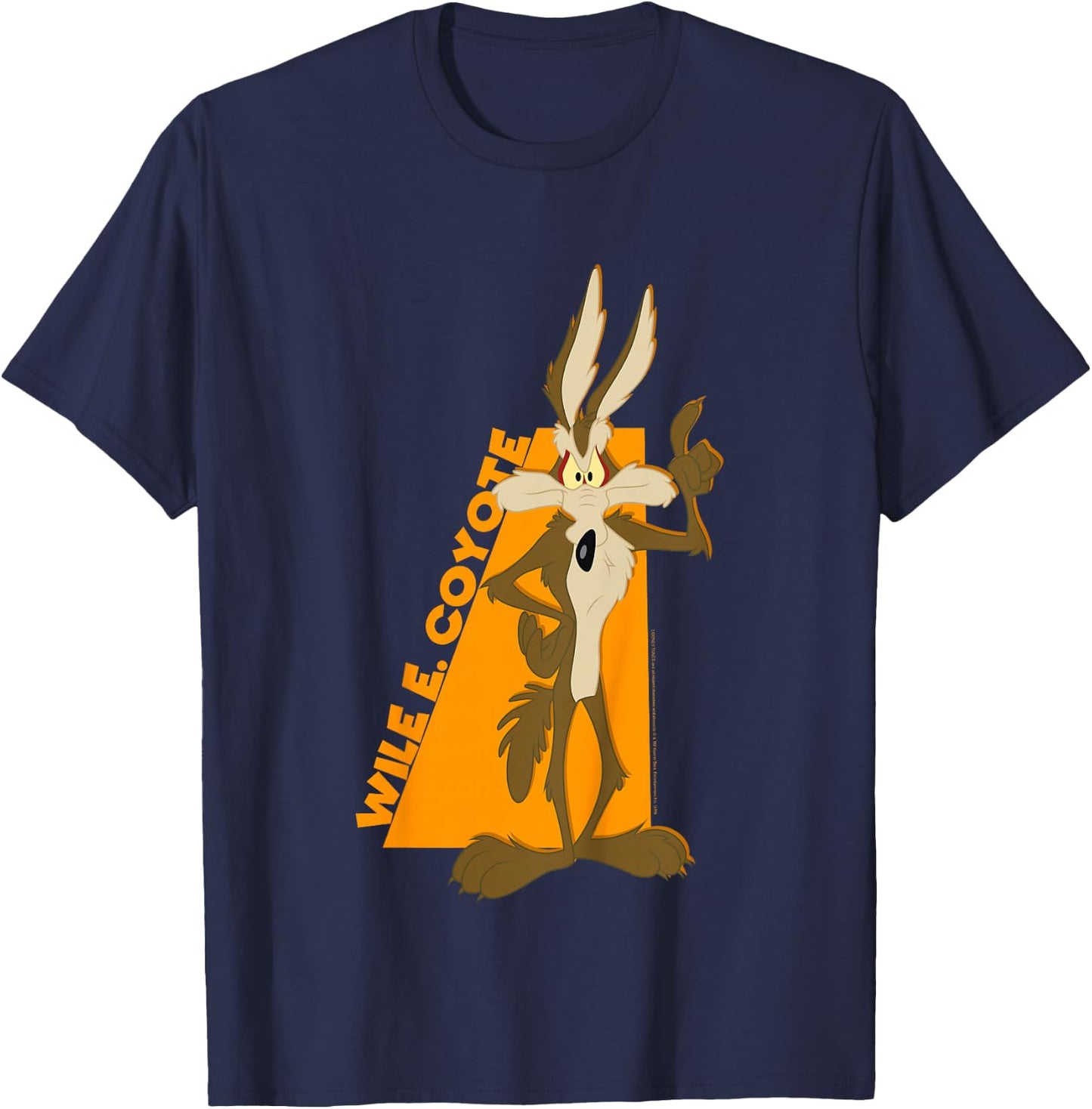 Kids Looney Tunes Wile E. Coyote Orange Hue Portrait T-Shirt - T-Shirt | Navy