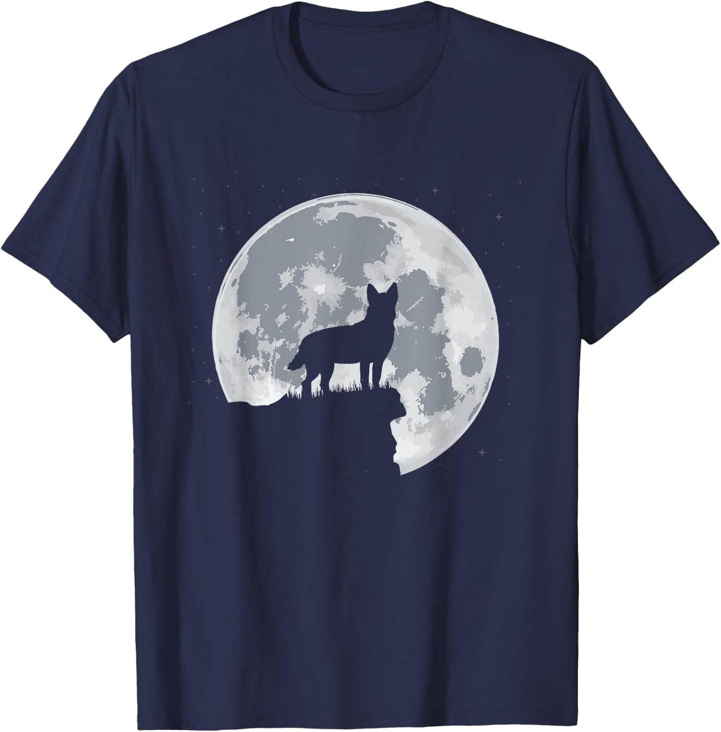 Unique Cool Australian Cattle Dog Red Blue Heeler Moon Gift Women Girls Kids T-Shirt - T-Shirt | Navy