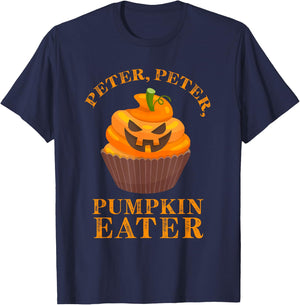 Peter Peter Pumpkin Eater Cupcake Halloween Costume Gift T-Shirt - T-Shirt | Navy