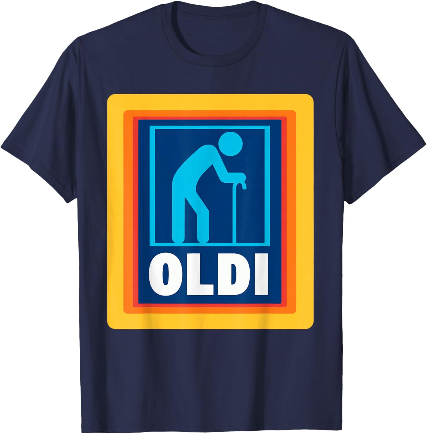 Funny OLDI Shirt -Adults Black Halloween Small T-Shirt - T-Shirt | Navy