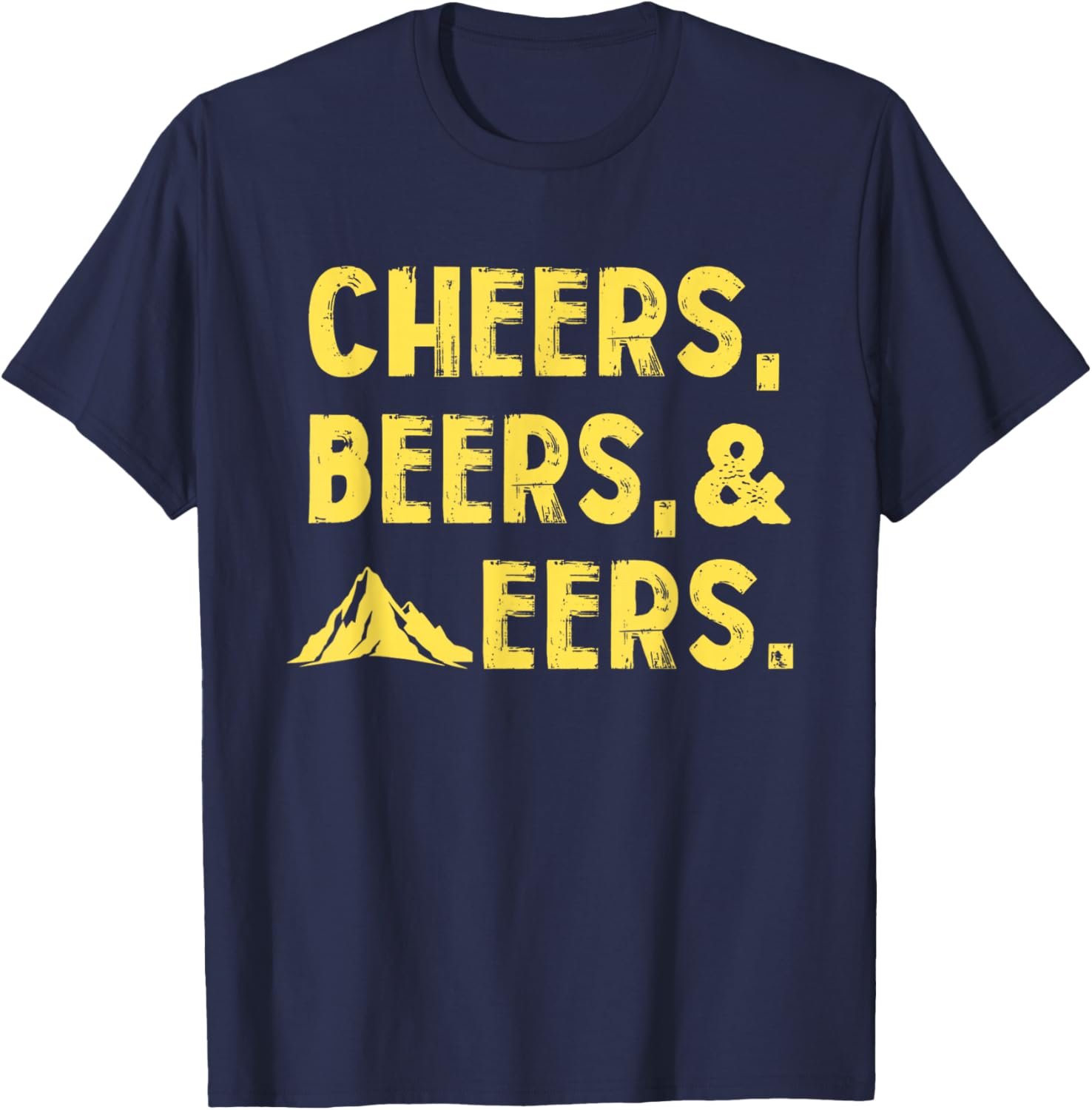 Cheers Beers And Mountaineers West Virginia T-Shirt - T-Shirt | Navy