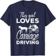 This girl loves Carriage Driving Funny Horse & Driving T-Shirt - T-Shirt | Navy