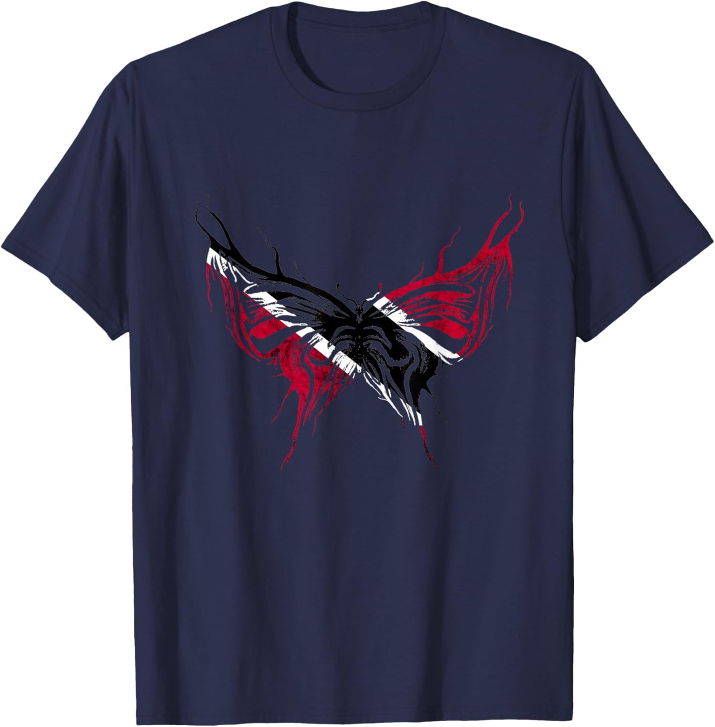 Trinidadian Butterfly Tobagonian Pride Trinidad And Tobago T-Shirt - T-Shirt | Navy