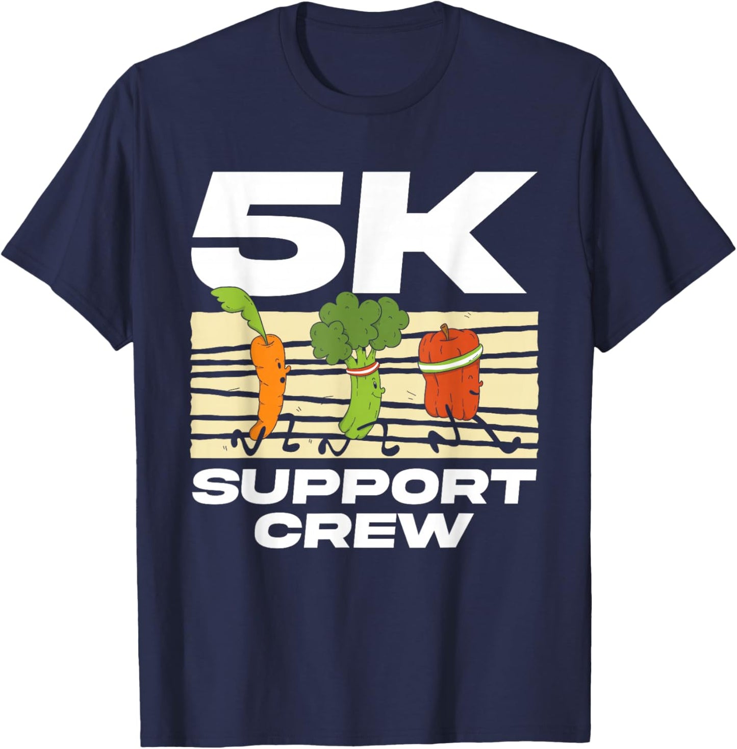 5K Support Team Running Race Runner 5K T-Shirt - T-Shirt | Navy