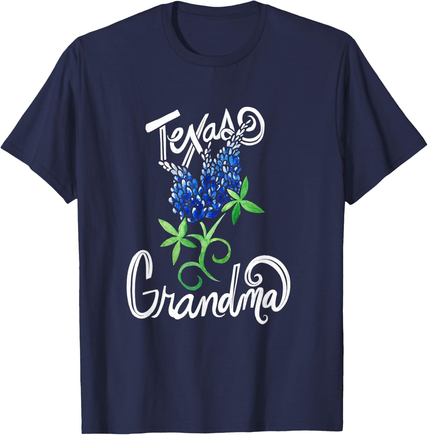 Texas Grandma Texas bluebonnets T-Shirt - T-Shirt | Navy