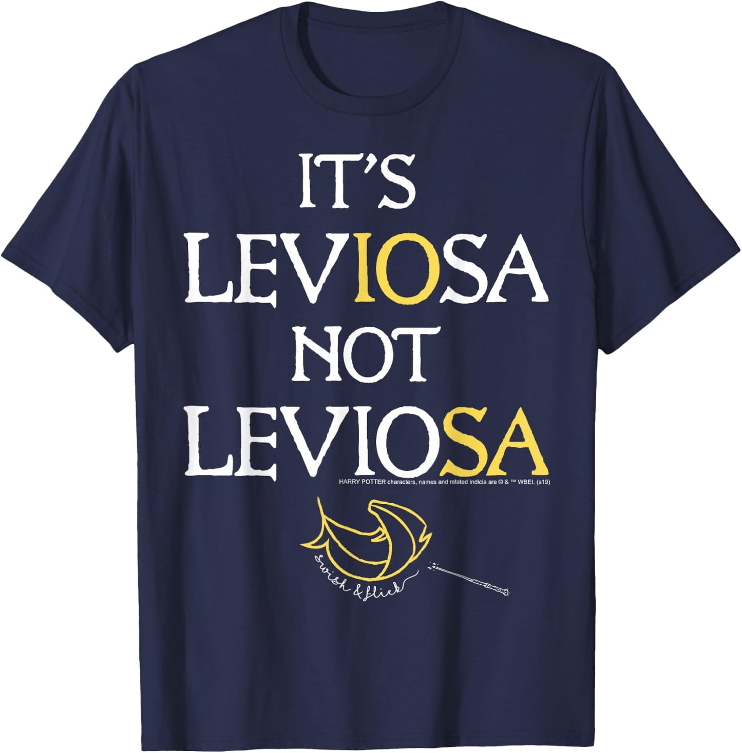 Harry Potter Hermione Granger It's Leviosa Not Leviosa T-Shirt - T-Shirt | Navy