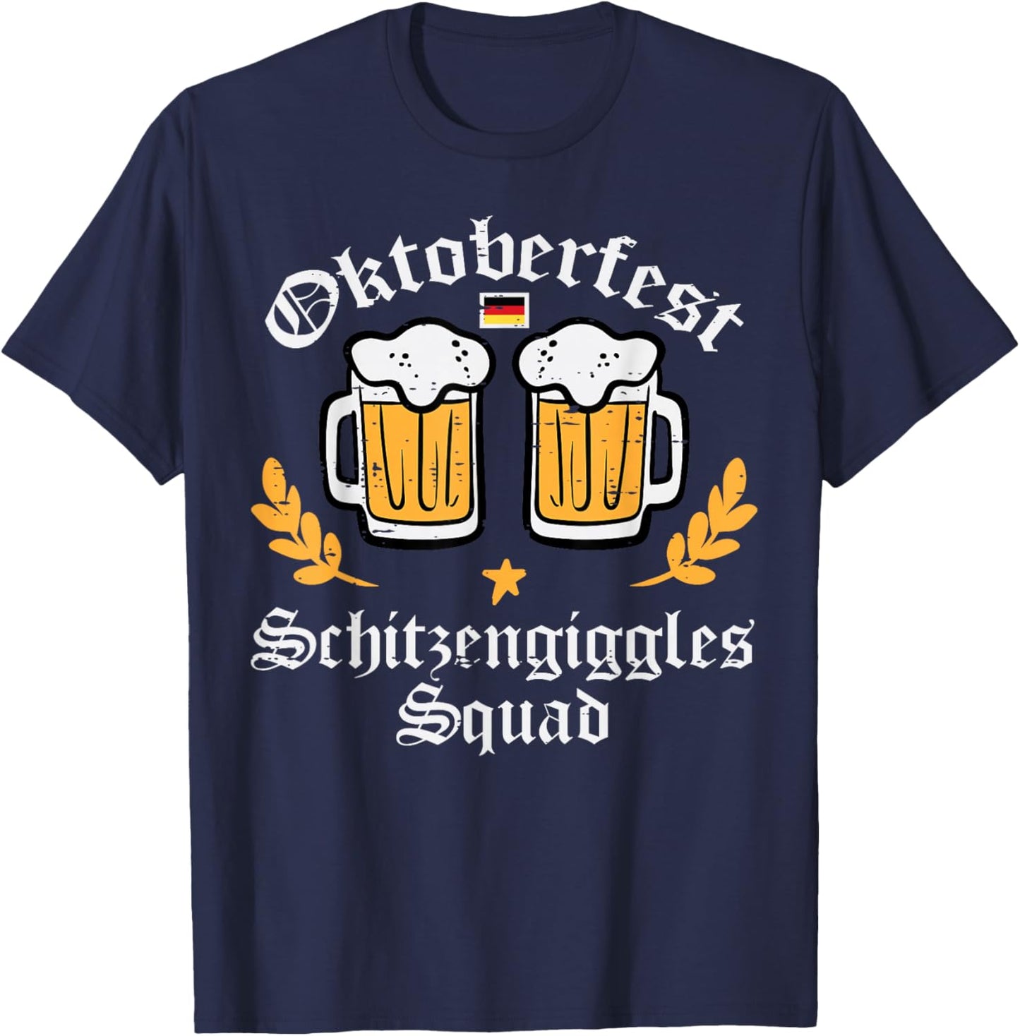 Oktoberfest Schitzengiggles Squad German Bavarian Men Women T-Shirt - T-Shirt | Navy