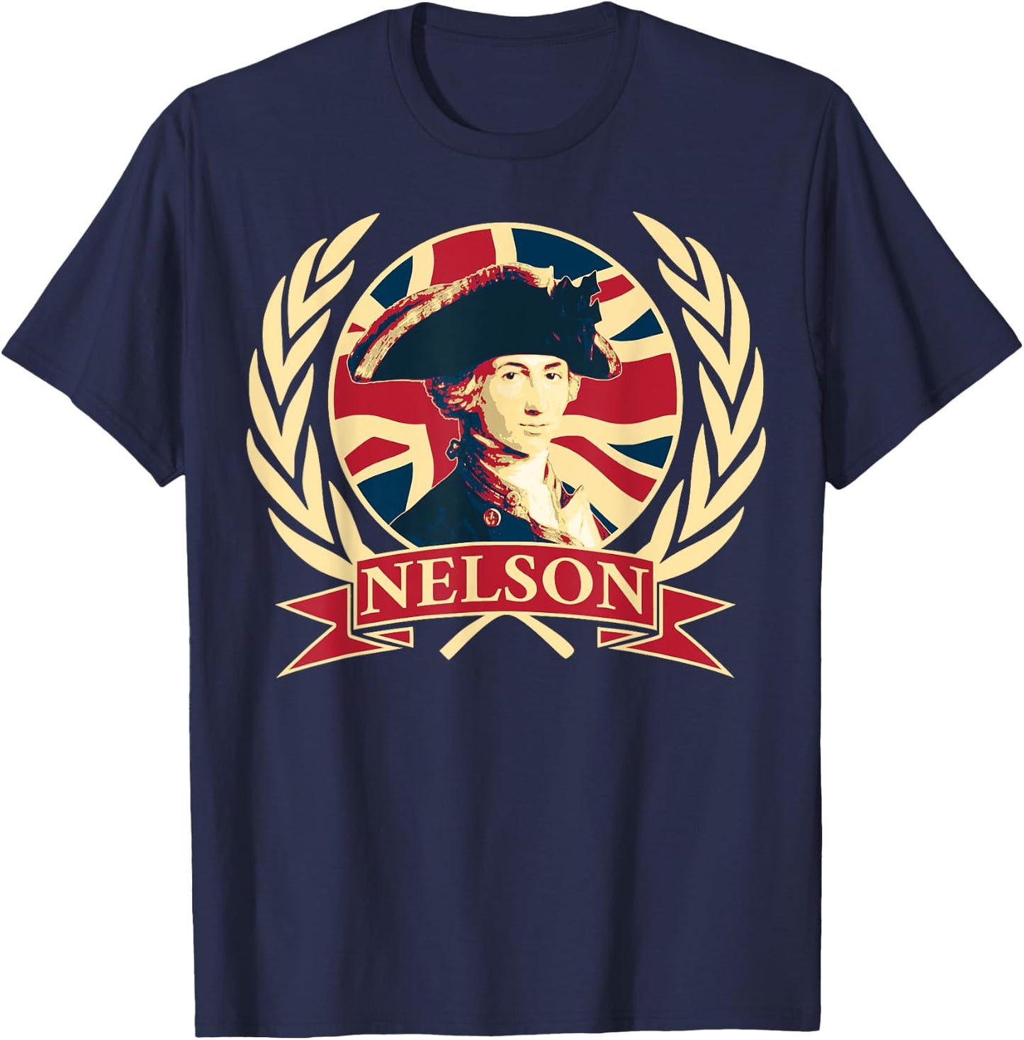 Horatio Nelson. British Flag Propaganda. T-Shirt - T-Shirt | Navy