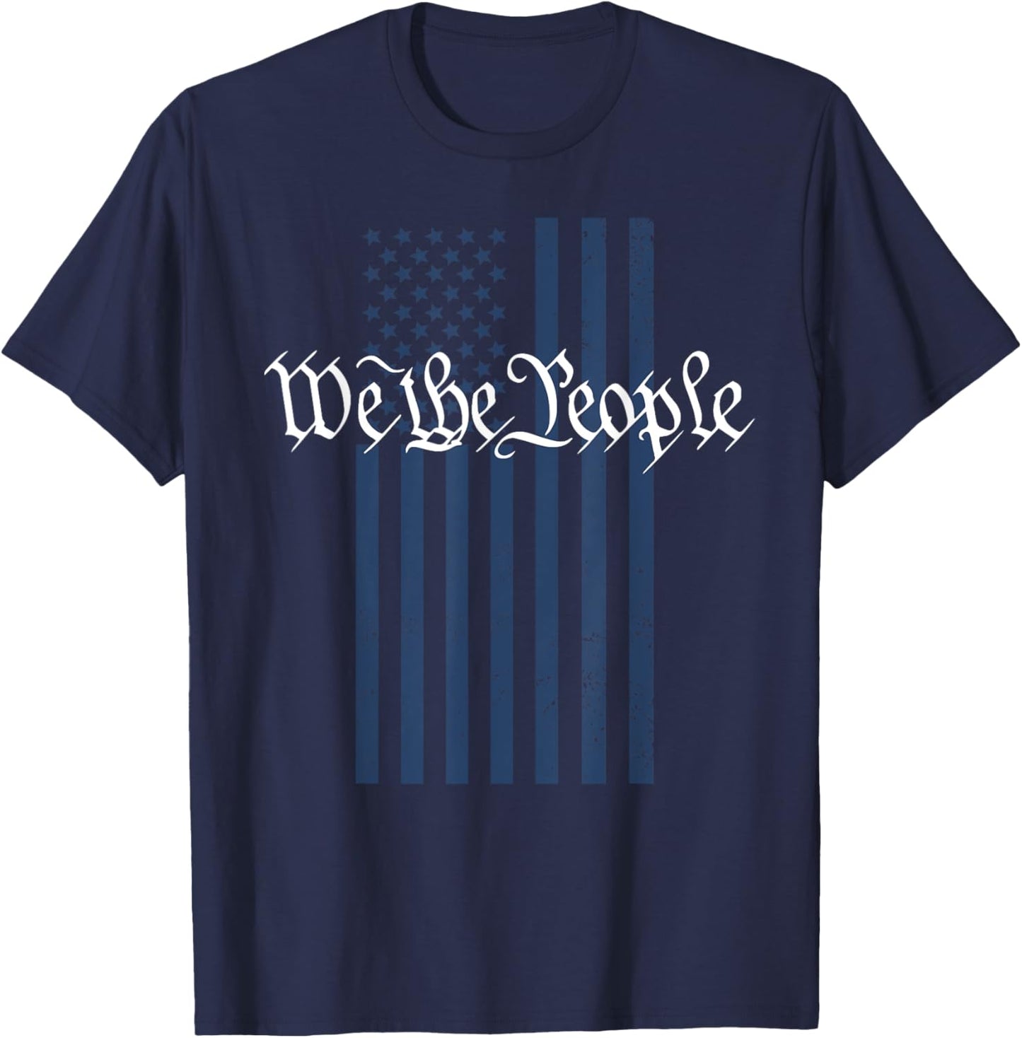 4th of July We The People Patriotic American Flag T-Shirt - T-Shirt | Navy