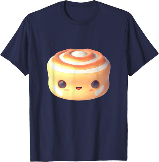 Kawaii Cinnamon Roll T-Shirt - T-Shirt | Navy