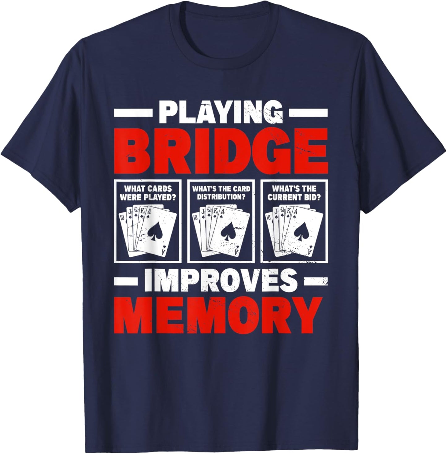 Bridge Card Game Funny Bridge Player T-Shirt - T-Shirt | Navy