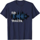Elevate Your Vibe High Frequency Typography T-Shirt - T-Shirt | Navy