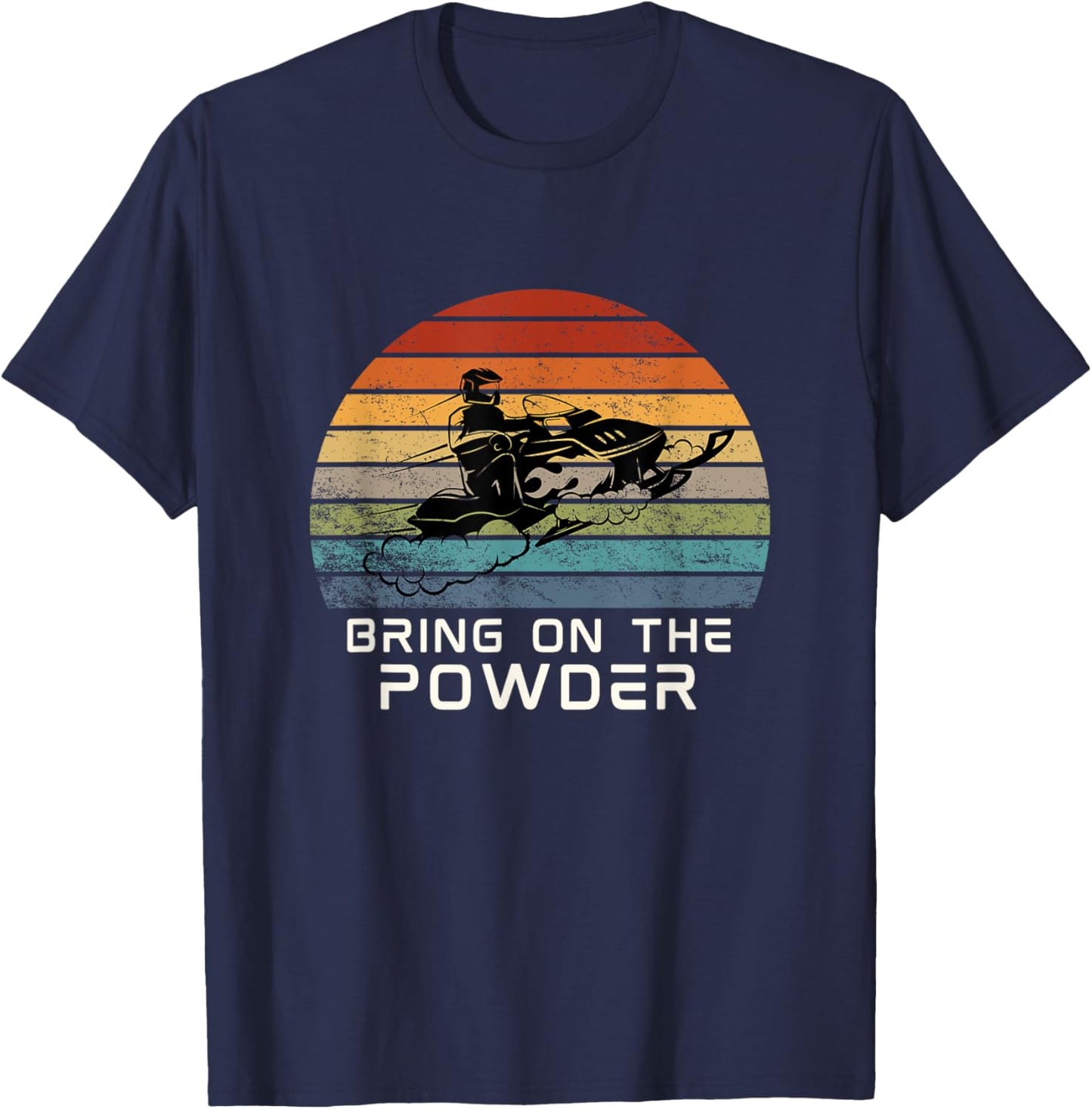 Bring on The Power Snowmobiling Funny Snowmobile T-Shirt - T-Shirt | Navy