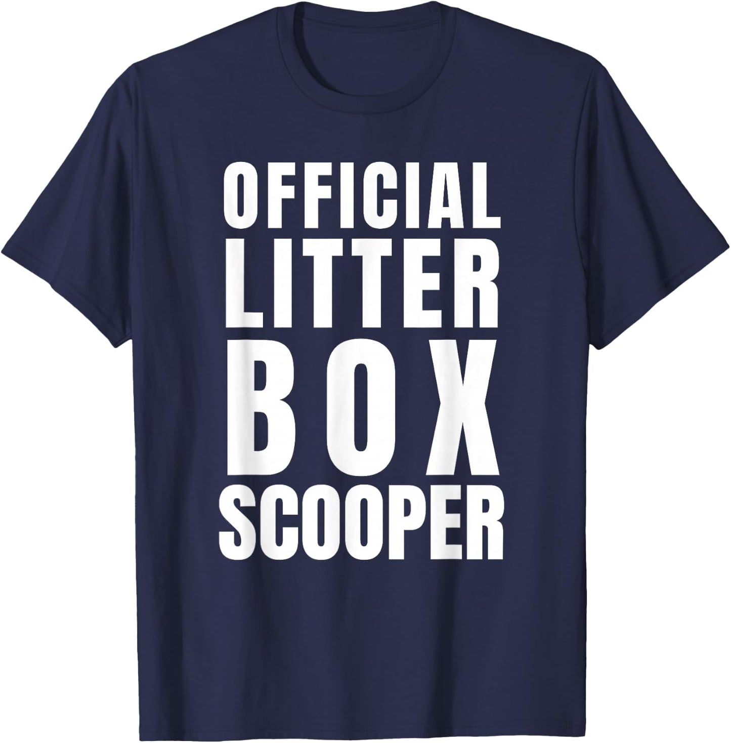 Official Cat Litter Scooper Funny Kitty Themed Animal Lover T-Shirt - T-Shirt | Navy