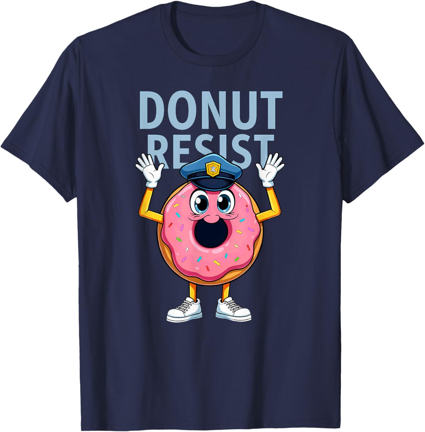 Doughnut Lover Donut Cop Halloween T-Shirt - T-Shirt | Navy