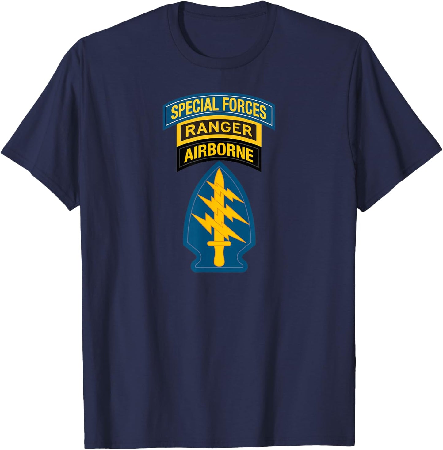 Special Forces Patch - SF Ranger Tab T-Shirt - T-Shirt | Navy