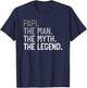 Papi the Man the Myth the Legend Father's Day for Grandpa T-Shirt - T-Shirt | Navy