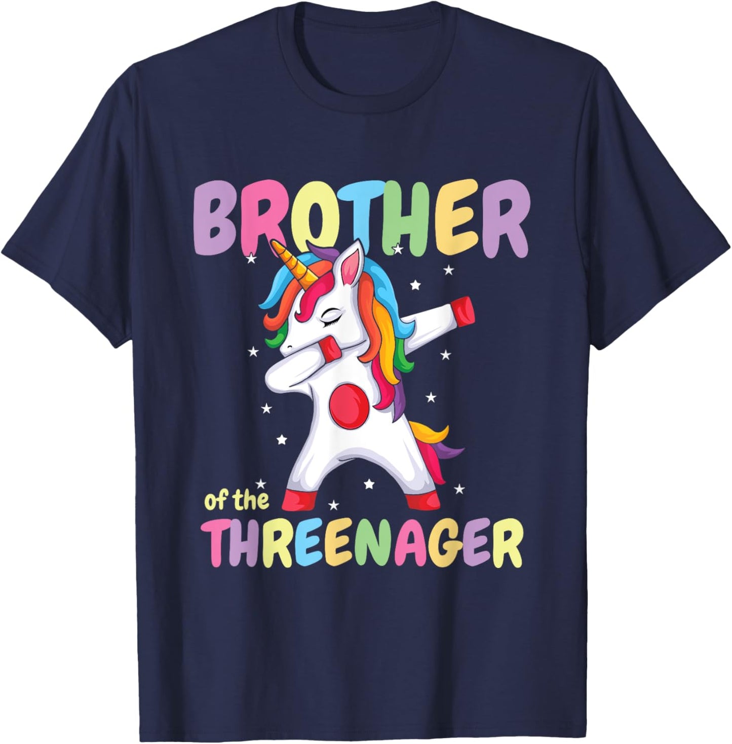 Brother Of The Threenager Birthday 3 Years T-Shirt - T-Shirt | Navy
