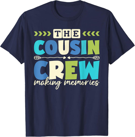 Cousin Crew 2025 Making Memories Family Vacation Camp Kids T-Shirt - T-Shirt | Navy