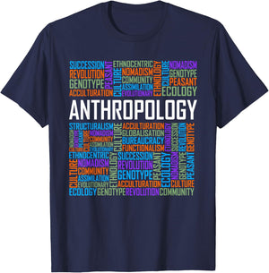 Anthropology Words Gift Anthropologist Teacher Gifts T-Shirt - T-Shirt | Navy