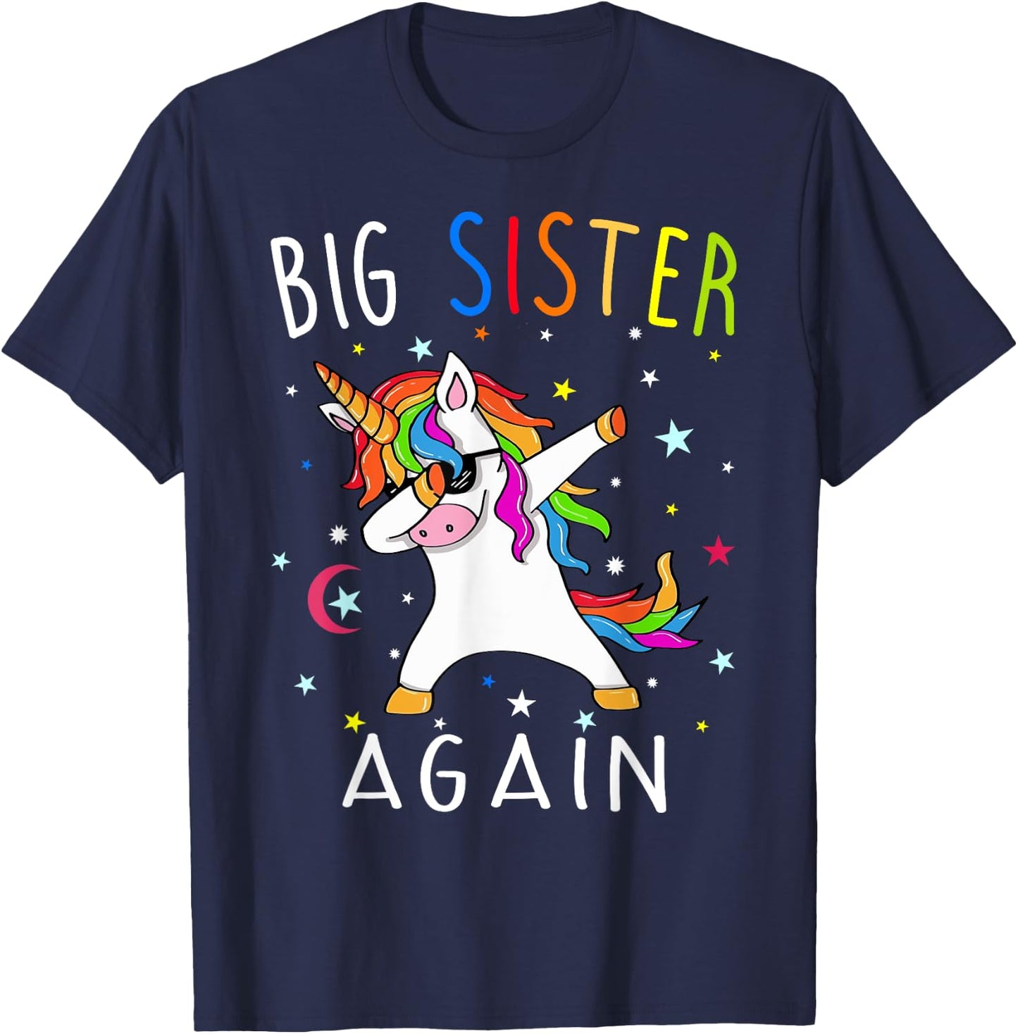 Big Sister Again - Sibling older daughter shirt gift T-Shirt - T-Shirt | Navy