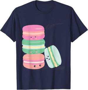 Paris France Souvenir Retro Macarons Kawaii Vintage Picture T-Shirt - T-Shirt | Navy