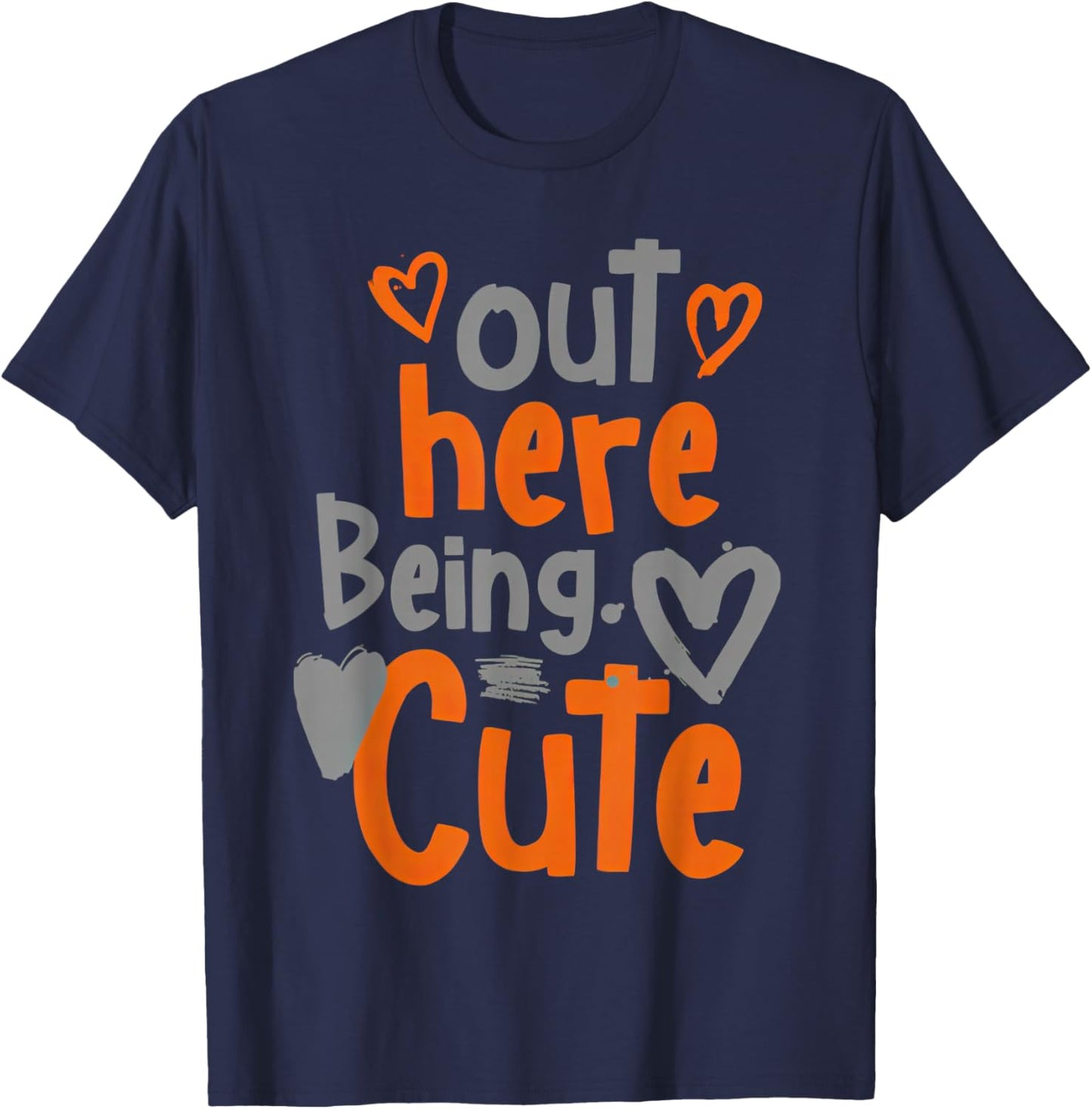 Olive Army Solar Orange Color Match T-Shirt - T-Shirt | Navy