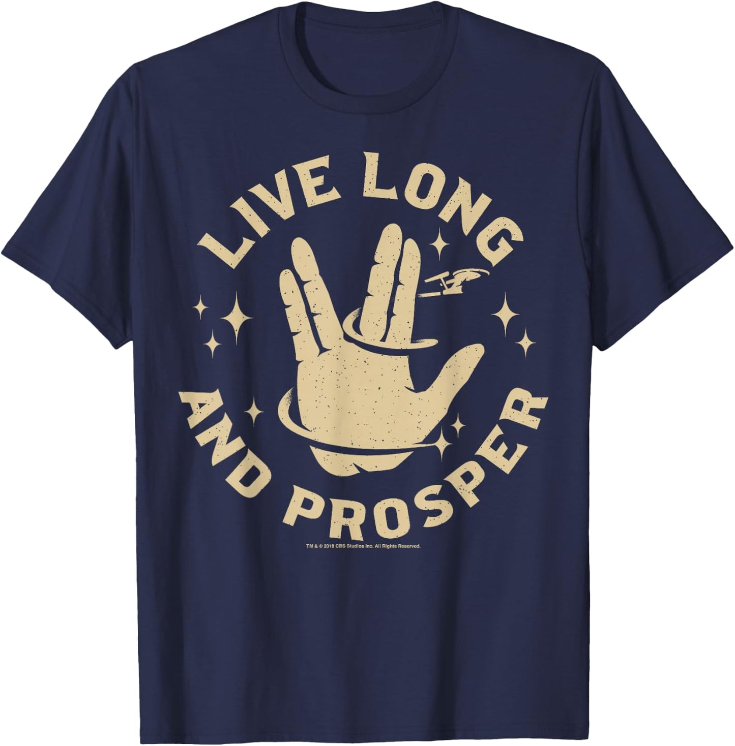 Star Trek: The Original Series Tarot Live Long and Prosper T-Shirt - T-Shirt | Navy