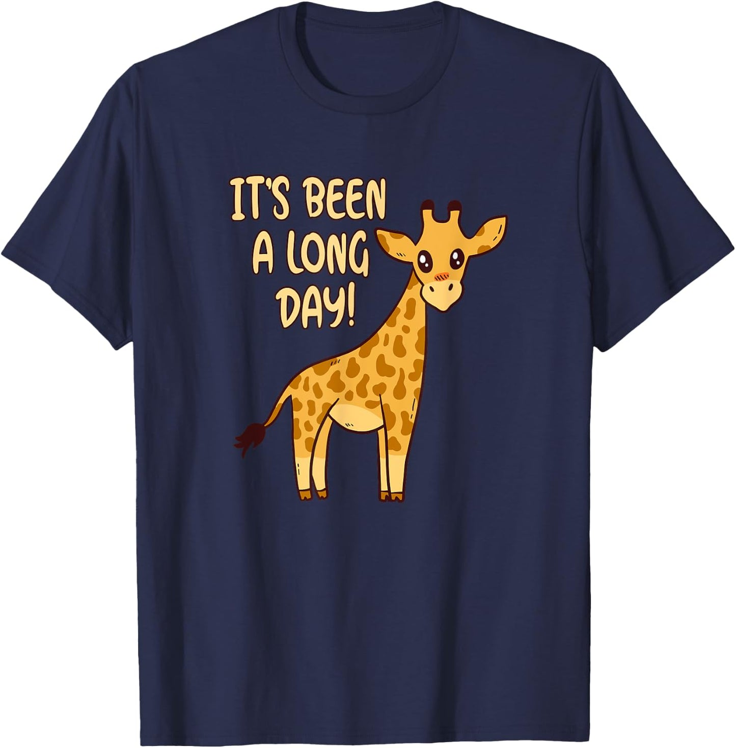 It's Been A Long Day - Funny Cute Giraffe Pajamas T-Shirt - T-Shirt | Navy