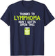 Lymphoma Cancer | Can of Whoop Ass | Funny Gift T-Shirt - T-Shirt | Navy