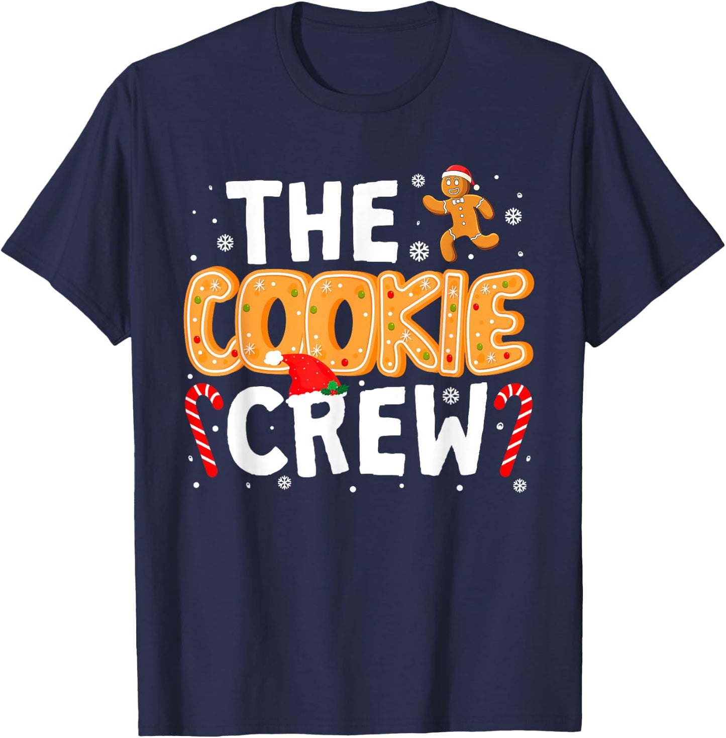 The Cookie Crew Christmas Baking Cookie Lover Kids Women T-Shirt - T-Shirt | Navy
