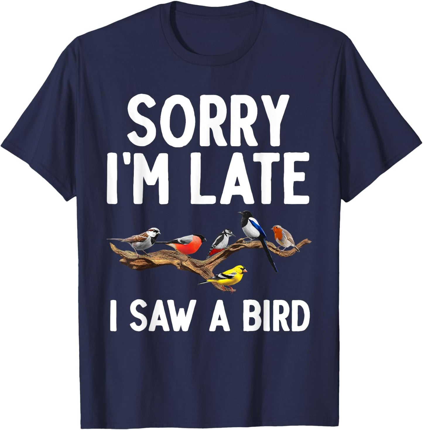 Cool Bird Watching Art Women Birder Nerd Birdwatcher T-Shirt - T-Shirt | Navy
