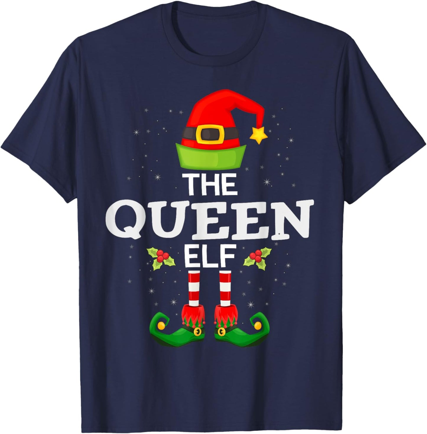 The Queen Elf Christmas Family Matching Pajama T-Shirt - T-Shirt | Navy