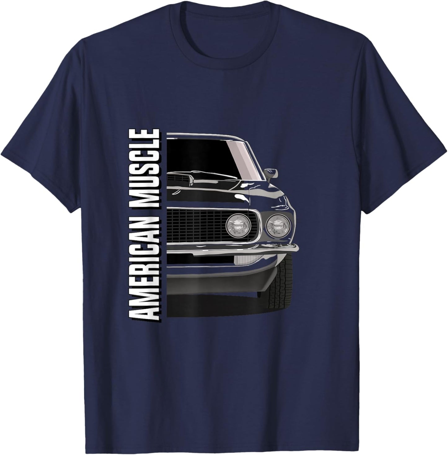 Classic Boss 429 Old School American Muscle Car T-Shirt - T-Shirt | Navy