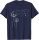 Dragonfly Puff Ball Cute Insect Dandelion T-Shirt - T-Shirt | Navy