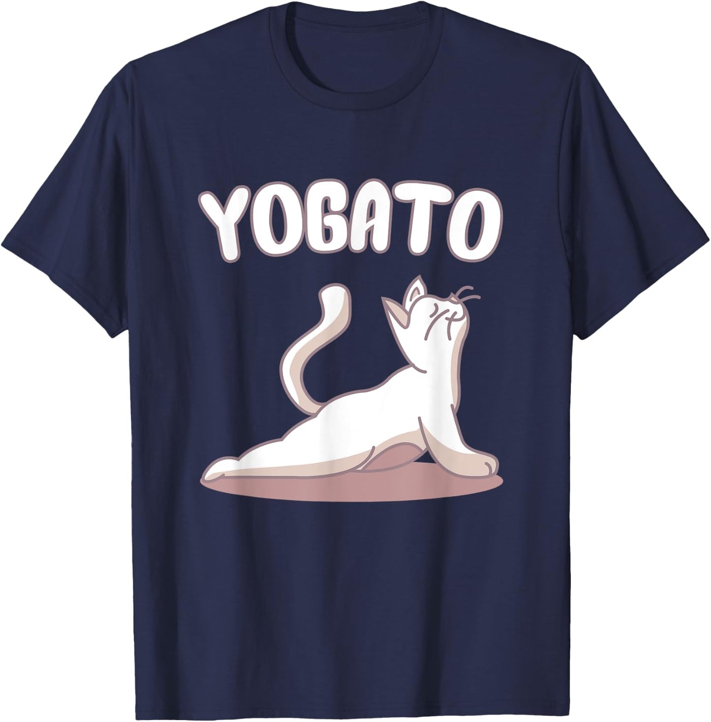 Funny Yoga Cat In Spanish Gato Yogato Doing Cobra Yoga Pose Women Kids T-Shirt - T-Shirt | Navy