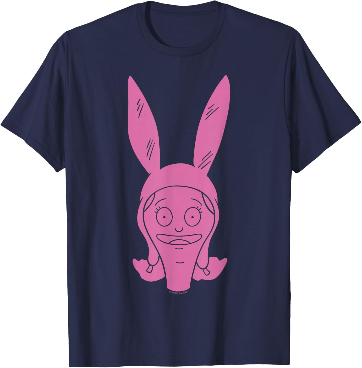 Bob's Burgers Louise Monochromatic Big Face T-Shirt - T-Shirt | Navy