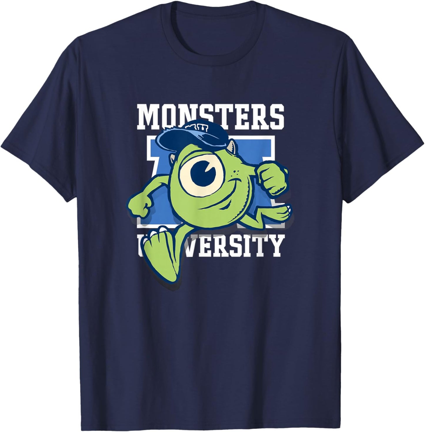 Disney Pixar Monsters University Mike Wazowski Big Portrait T-Shirt - T-Shirt | Navy