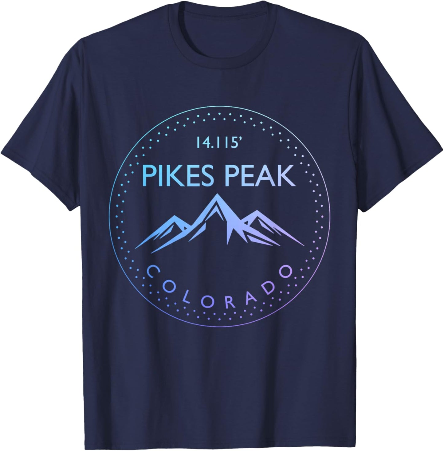 Pikes Peak Colorado Rocky Mountains Climbing Souvenirs T-Shirt - T-Shirt | Navy